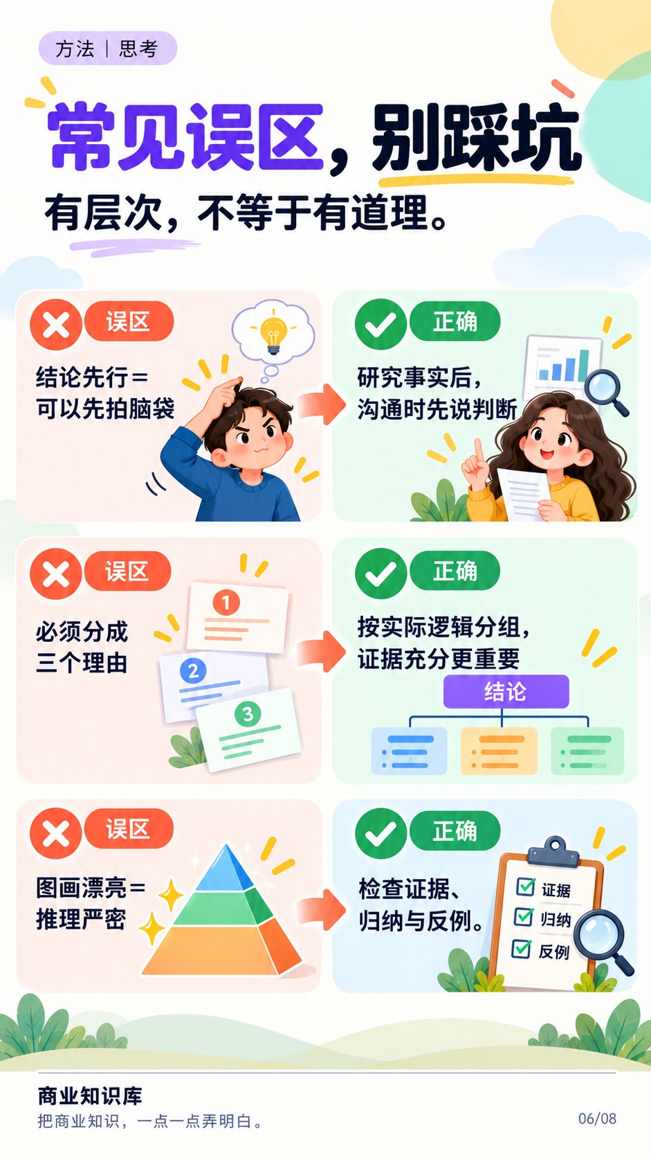 常见误区，别踩坑：有层次不等于有道理